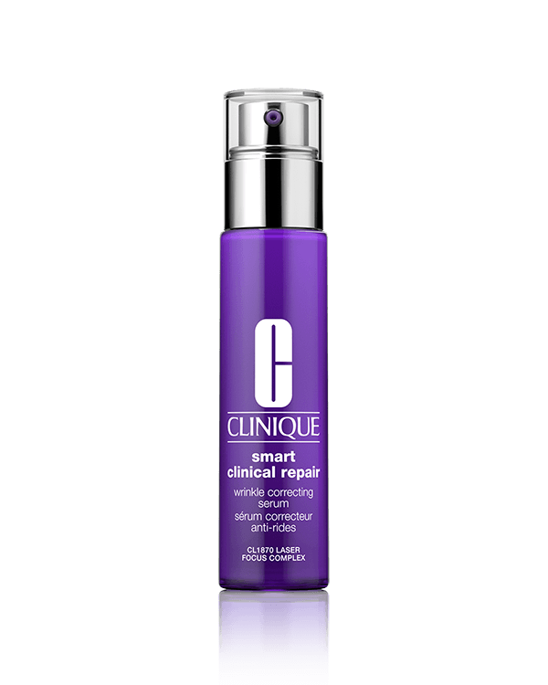 Clinique Smart Clinical Repair Wrinkle Correcting Serum, Ένας ισχυρός ορός ακριβείας που στοχεύει στις ρυτίδες σε πολλαπλούς άξονες. Από τις πρώτες λεπτές γραμμές έως τις επίμονες πτυχώσεις, η εξαιρετική αυτή σύνθεση σχεδιάστηκε για να αντιμετωπίζει τις ρυτίδες με τρεις τρόπους: επανορθώνει, αναδεικνύνει και &quot;γεμίζει&quot; την επιδερμίδα.